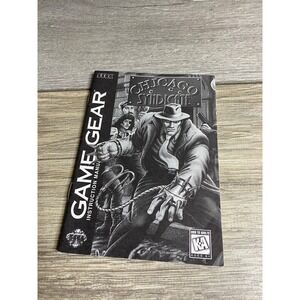 Sega Game Gear Chicago Syndicate Instruction Manual 1995 Original 2535